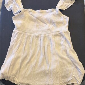 Torrid White Ruffled Strap Blouse